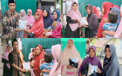 Berbagi Berkah Ramadhan, MTsN 3 Lombok Barat Salurkan Zakat Fitrah