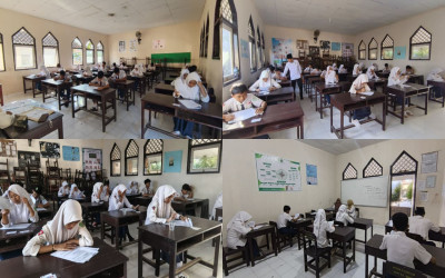 Hari Pertama Pelaksanaan Ujian Madrasah, Siswa MTsN 3 Lombok Barat Ikuti dengan Tertib dan Penuh Semangat